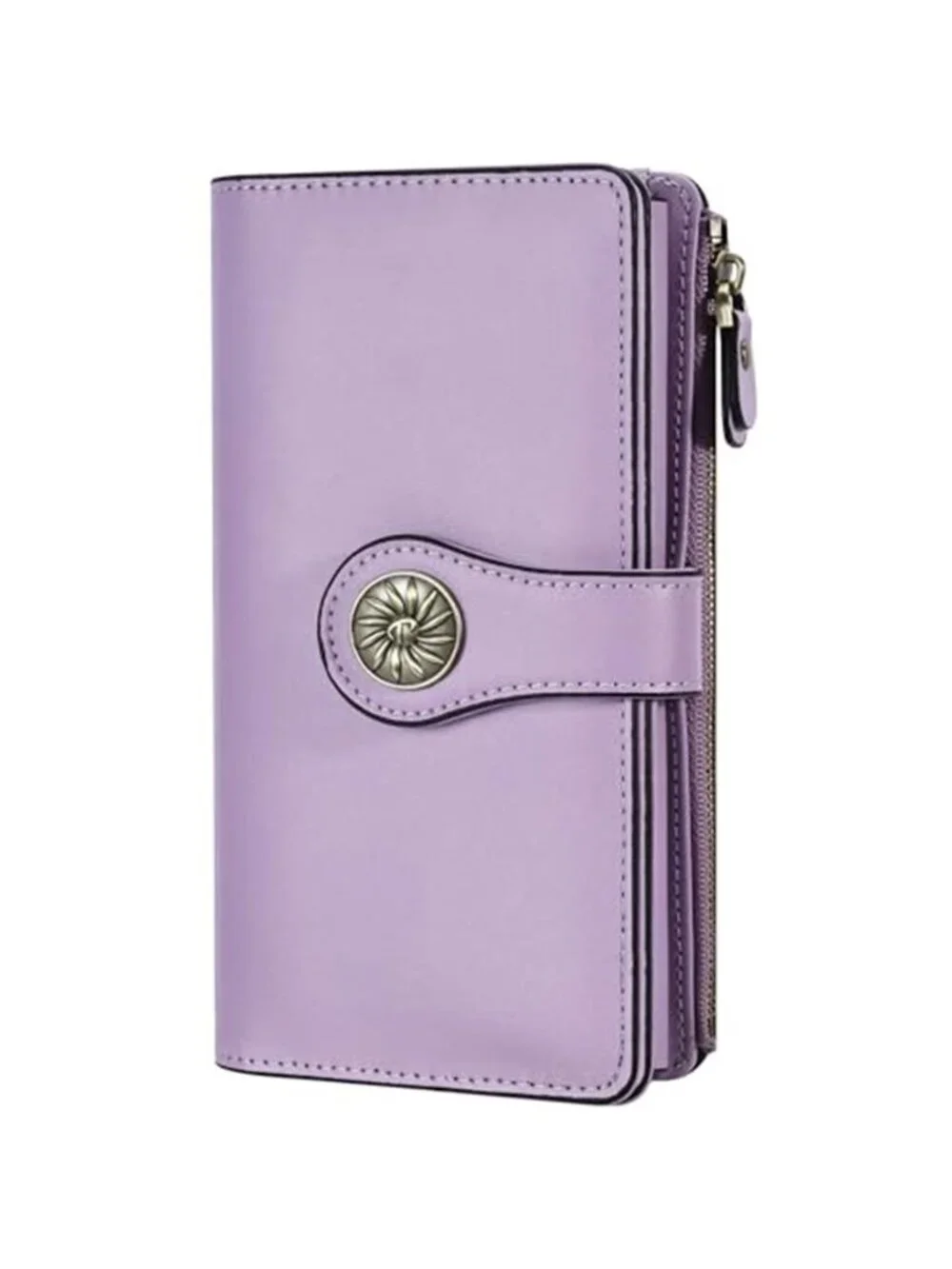 Travelambo Women's Wallet RFID Blocking Trifold Clutch Large Capacity Credit
